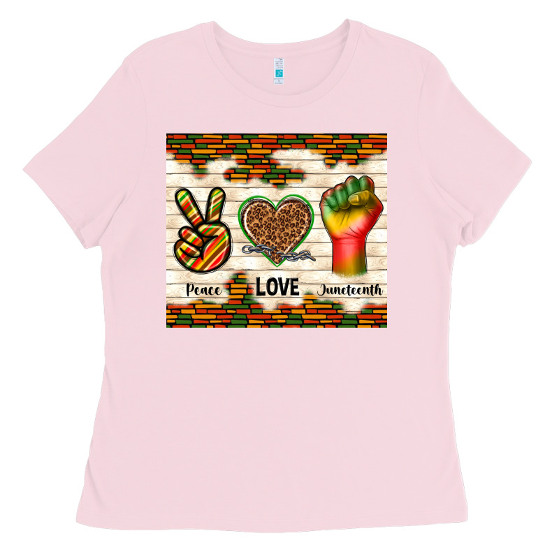Peace Love Juneteenth Ladies Tee by TumblerDesignByShophia | Teevron