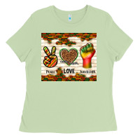 Matcha peace love juneteenth Ladies Tee - TumblerDesignByShophia
