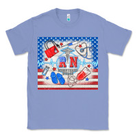 Colony Blue American memorial day rn registered nurse Classic Tee - TumblerDesignByShophia