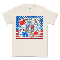 Natural American memorial day rn registered nurse Classic Tee - TumblerDesignByShophia