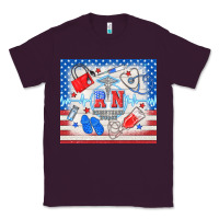 Plum American memorial day rn registered nurse Classic Tee - TumblerDesignByShophia