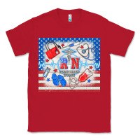 Red American memorial day rn registered nurse Classic Tee - TumblerDesignByShophia