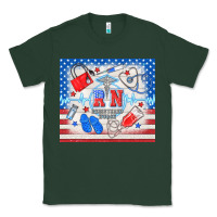 Sports Green American memorial day rn registered nurse Classic Tee - TumblerDesignByShophia