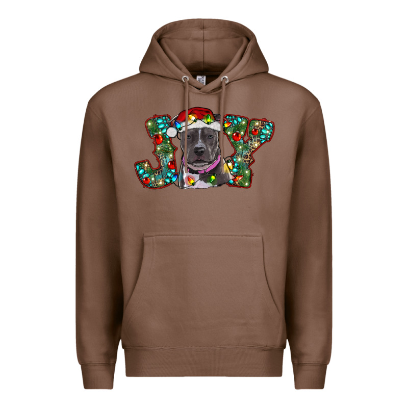 Christmas Pitbull Joy Premium Hoodie by RanaPortraitStore | Teevron