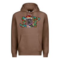 Chestnut Christmas Pitbull Joy Premium Hoodie - RanaPortraitStore