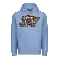 Colony Blue Christmas Pitbull Joy Premium Hoodie - RanaPortraitStore