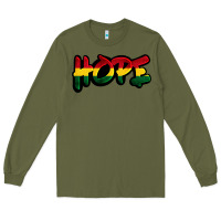 Army Green Juneteenth hope Long Sleeve Tee - FaDigitalArtStudio