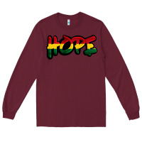 Burgundy Juneteenth hope Long Sleeve Tee - FaDigitalArtStudio