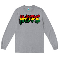 Heather Grey Juneteenth hope Long Sleeve Tee - FaDigitalArtStudio