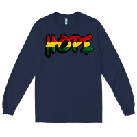 Navy Juneteenth hope Long Sleeve Tee - FaDigitalArtStudio
