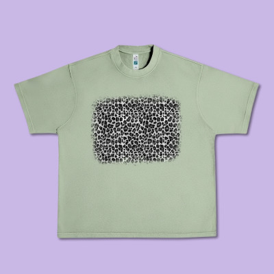 Grey Leopard Background Urban Heavy Tee Designed By Oliviacreatesart