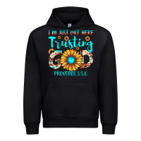 Black i m just out here trusting god proverbs 3 5,6 Urban Hoodie - JahusDesignShop