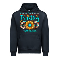 Navy i m just out here trusting god proverbs 3 5,6 Urban Hoodie - JahusDesignShop