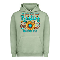 Pigment Oil Green i m just out here trusting god proverbs 3 5,6 Urban Hoodie - JahusDesignShop