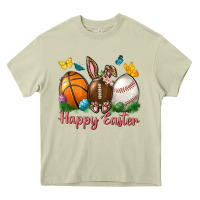 Mossy Happy Easter sports with butterfly Heavy Core Tee - NancyCooperArtShop