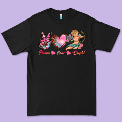 Peace Love Cupid Premium Tee Designed By Ranaportraitstore