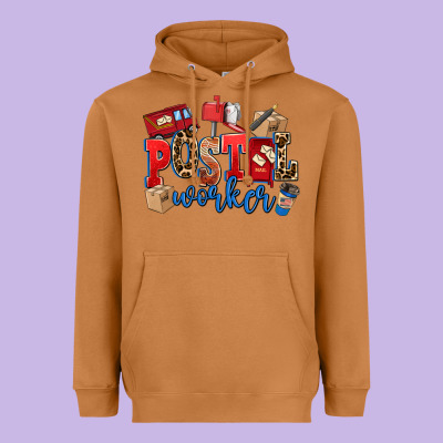 Postal Worker Heavyweight Hoodie Designed By Adodesignshop