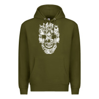 Army Green Matching Family French Bulldog Dog Skull Costume Halloween Premium Hoodie - maiPhamDesign