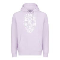 Lilac Matching Family French Bulldog Dog Skull Costume Halloween Premium Hoodie - maiPhamDesign