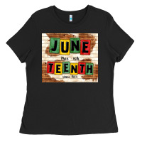Black juneteenth free ish since 1865 Ladies Tee - TumblerDesignByShophia