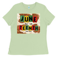 Matcha juneteenth free ish since 1865 Ladies Tee - TumblerDesignByShophia