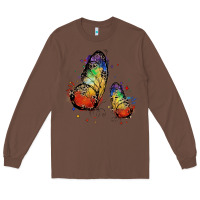 Chestnut rainbow butterfly pride Long Sleeve Tee - FaDigitalArtStudio
