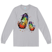 Moon Dust rainbow butterfly pride Long Sleeve Tee - FaDigitalArtStudio