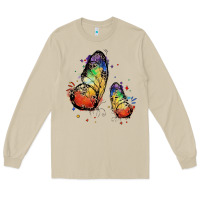 Mushroom rainbow butterfly pride Long Sleeve Tee - FaDigitalArtStudio