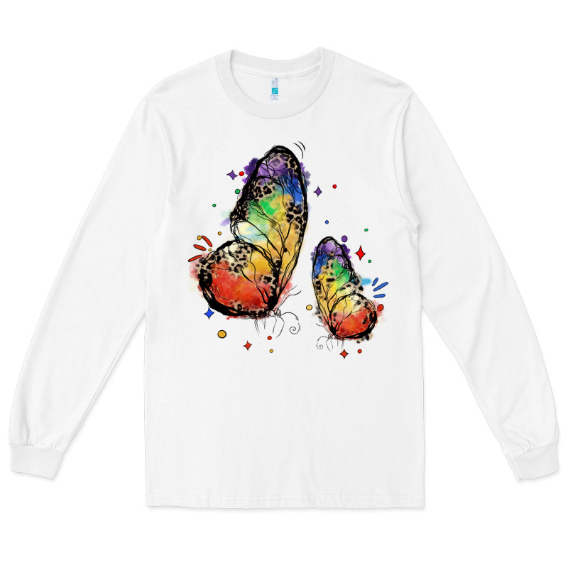 Rainbow Butterfly Pride Long Sleeve Tee by FaDigitalArtStudio | Teevron