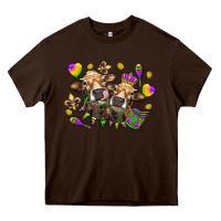 Chocolate Brown Mardi Gras heifers Heavy Core Tee - NancyCooperArtShop
