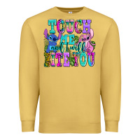 Antique Gold touch me and i will bite Premium Sweatshirt - AdoDesignShop