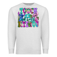 Oatmeal Heather touch me and i will bite Premium Sweatshirt - AdoDesignShop