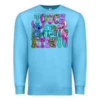 Ocean Blue touch me and i will bite Premium Sweatshirt - AdoDesignShop