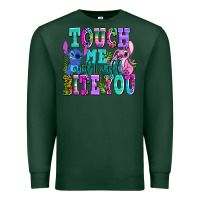 Sports Green touch me and i will bite Premium Sweatshirt - AdoDesignShop