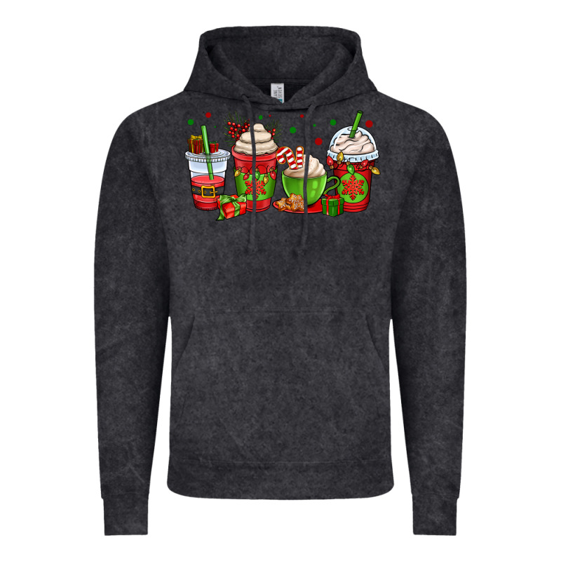 Christmas Coffee Cups Vintage Hoodie by OliviaCreatesArt | Teevron