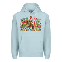 Blue Mist Giddy Up Jingle Horse Pick Up Your Feet Premium Hoodie - CowhideDigitalArt