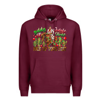 Burgundy Giddy Up Jingle Horse Pick Up Your Feet Premium Hoodie - CowhideDigitalArt