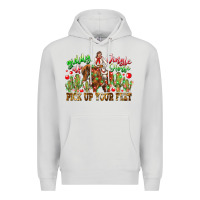Dove Grey Giddy Up Jingle Horse Pick Up Your Feet Premium Hoodie - CowhideDigitalArt