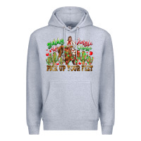 Heather Grey Giddy Up Jingle Horse Pick Up Your Feet Premium Hoodie - CowhideDigitalArt