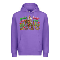 Purple Giddy Up Jingle Horse Pick Up Your Feet Premium Hoodie - CowhideDigitalArt