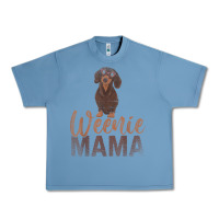 Pebble Blue Dog Lover Women Gift Weenie Mama Pet Mom Wiener Dachshund Urban Heavy Tee - maiPhamDesign