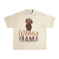 Sandshell Dog Lover Women Gift Weenie Mama Pet Mom Wiener Dachshund Urban Heavy Tee - maiPhamDesign