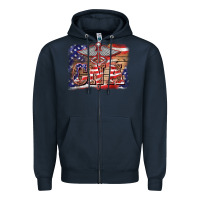 Navy patriotic nurse certified nurse  assistant medilcal symbol  background Zipper Hoodie - BarkalooDesign