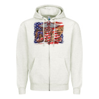Oatmeal Heather patriotic nurse certified nurse  assistant medilcal symbol  background Zipper Hoodie - BarkalooDesign