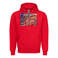 Red patriotic nurse certified nurse  assistant medilcal symbol  background Zipper Hoodie - BarkalooDesign