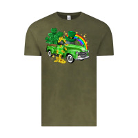 Vintage Olive western truck St. Patrick's Day Vintage Tee - HowdyJamesFarm