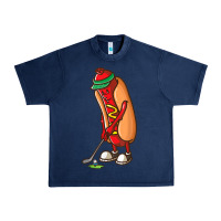 Navy Funny Golfing Hot Dog Golf Gifts Shirts for Men Boys Golfer Urban Heavy Tee - maiPhamDesign