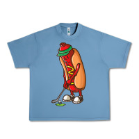 Pebble Blue Funny Golfing Hot Dog Golf Gifts Shirts for Men Boys Golfer Urban Heavy Tee - maiPhamDesign