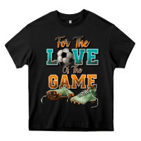 Black For the love of the game Soccer Heavy Core Tee - NancyCooperArtShop