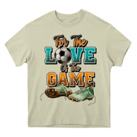 Mossy For the love of the game Soccer Heavy Core Tee - NancyCooperArtShop